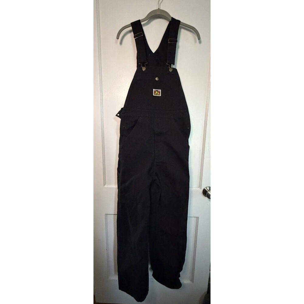 Ben Davis Bib Overalls Mens 30 Black Workwear Utility Carpenter Cotton Blend